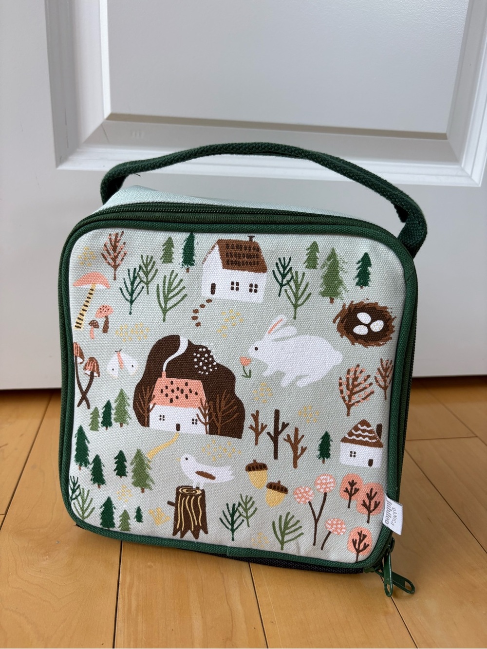 Danica Studio Let’s Do Lunch Woodland Print Insulated Lunch Bag Mint Green